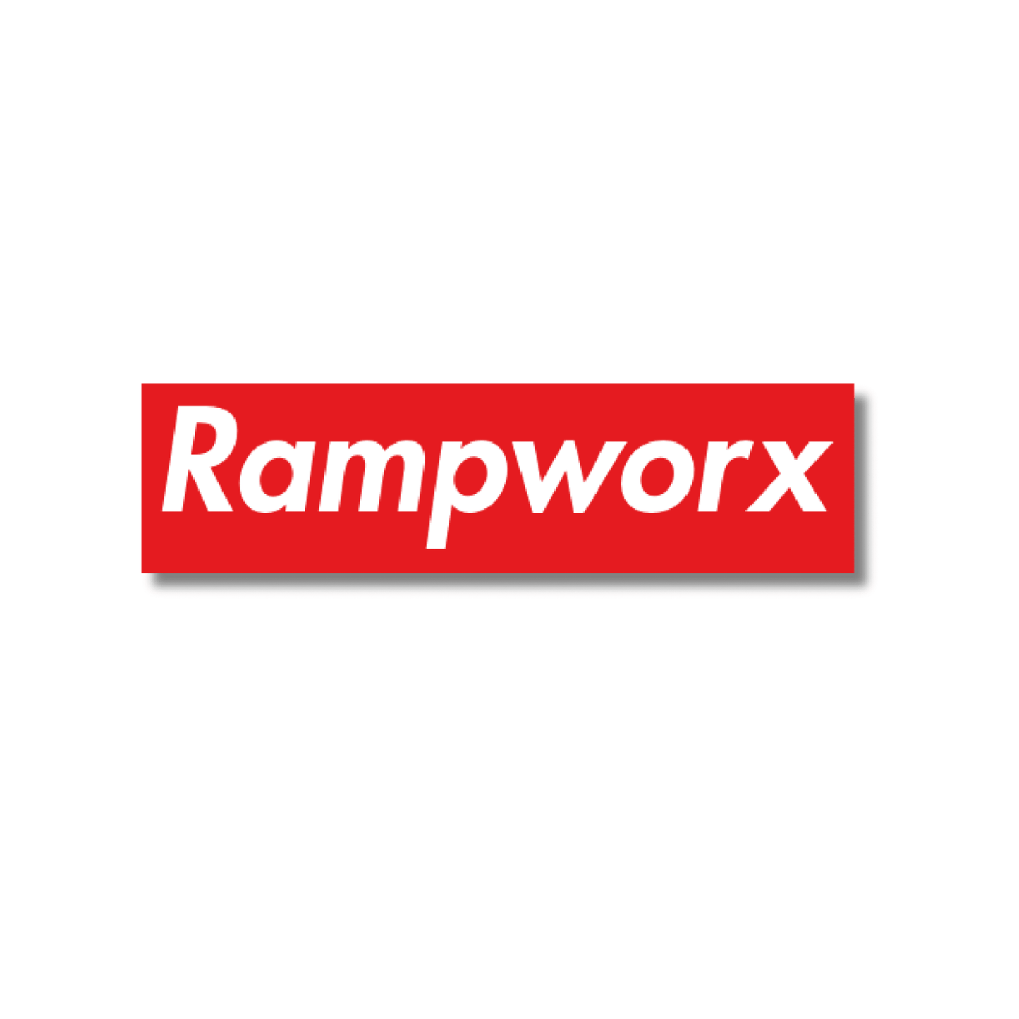 Rampworx "Supreme" Sticker Accessories Rampworx Skatepark