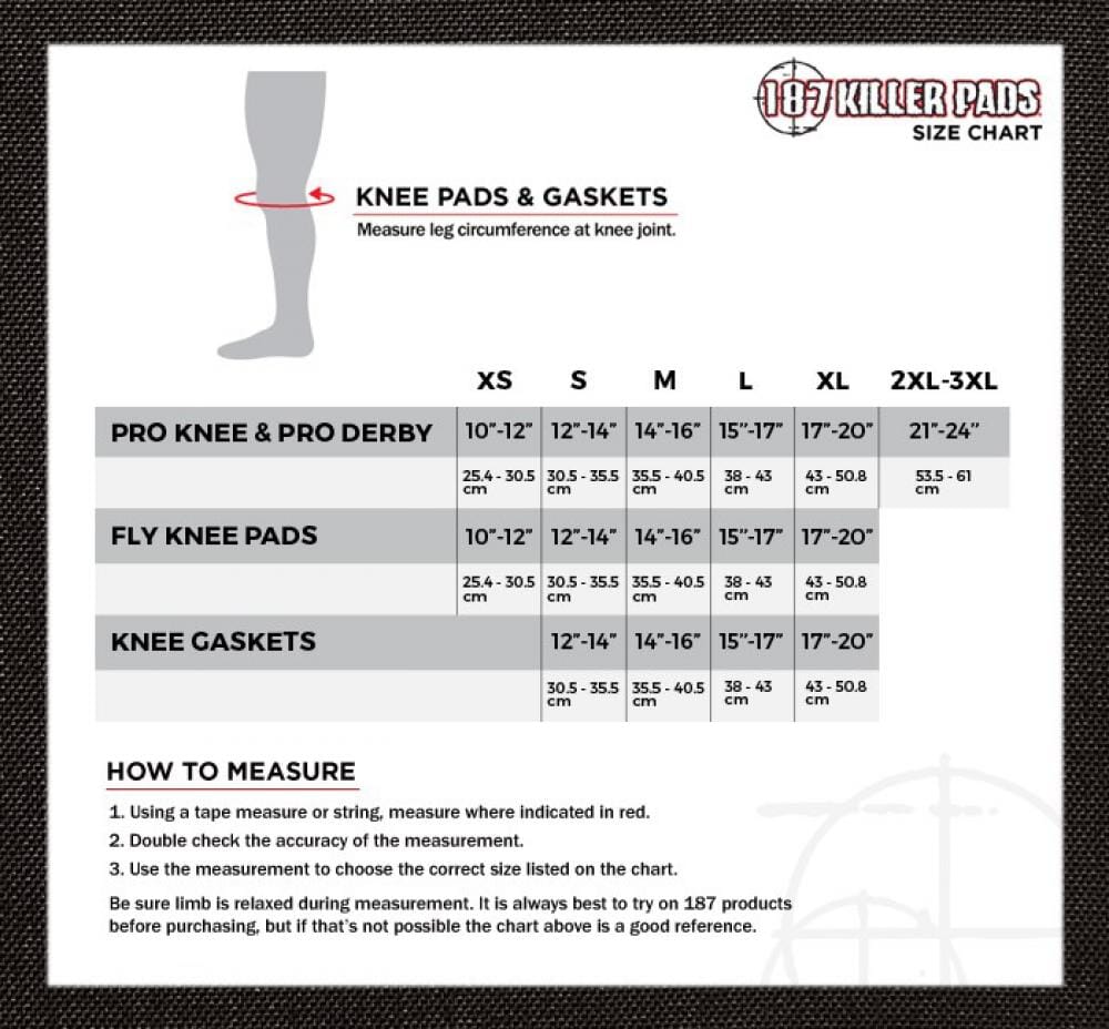 187 Killer Pads Pro Knee Pads, Black/White Protection 187