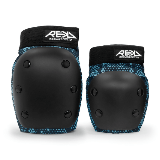 Rekd Youth Heavy Duty Double Pad Set, Black/Blue Protection REKD Black/Blue Small