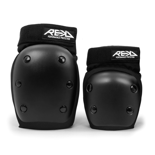 Rekd Youth Heavy Duty Double Pad Set, Black/Black Protection REKD Black/Black Small