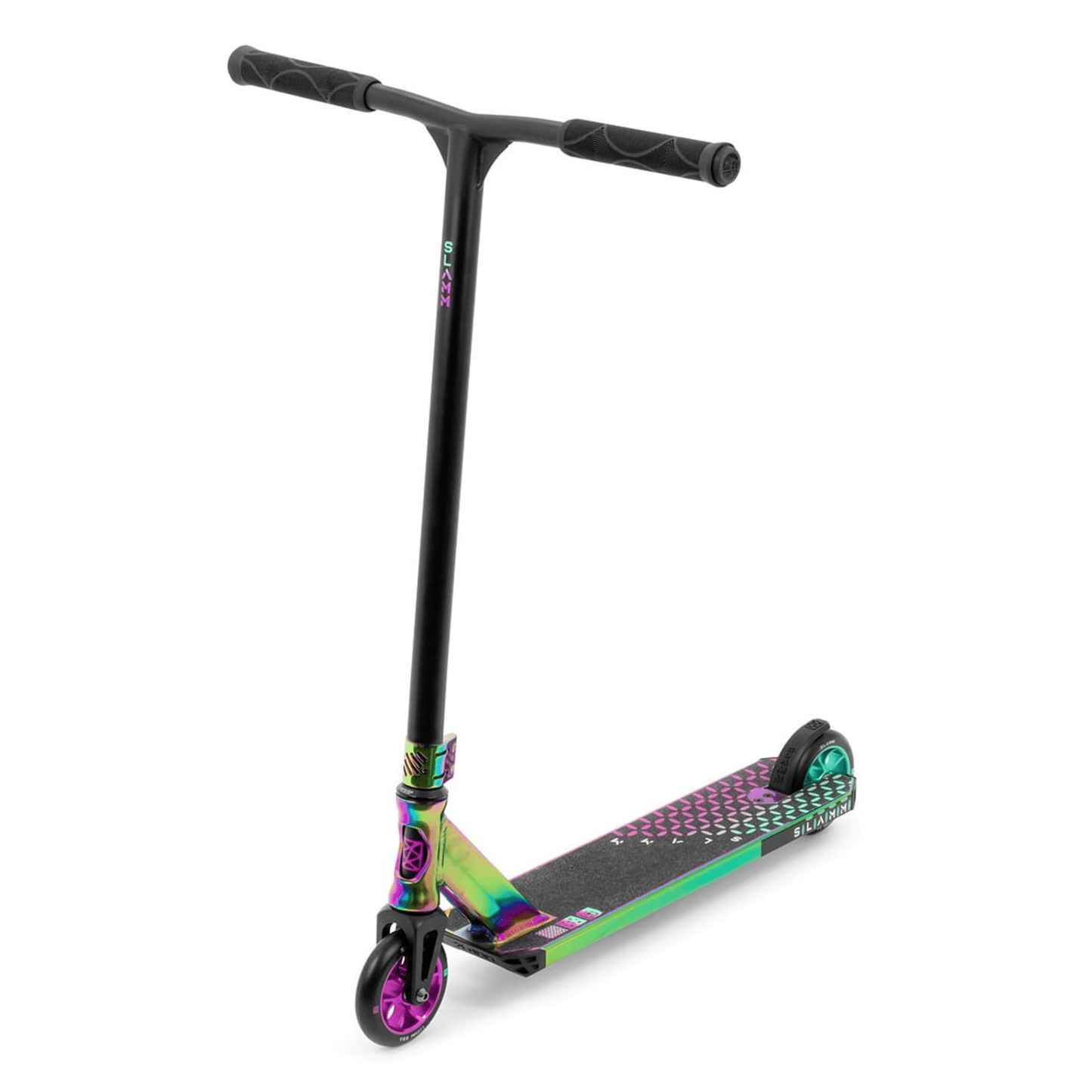 Slamm Assault Complete Stunt Scooter, Neochrome Stunt Scooters Slamm Scooters