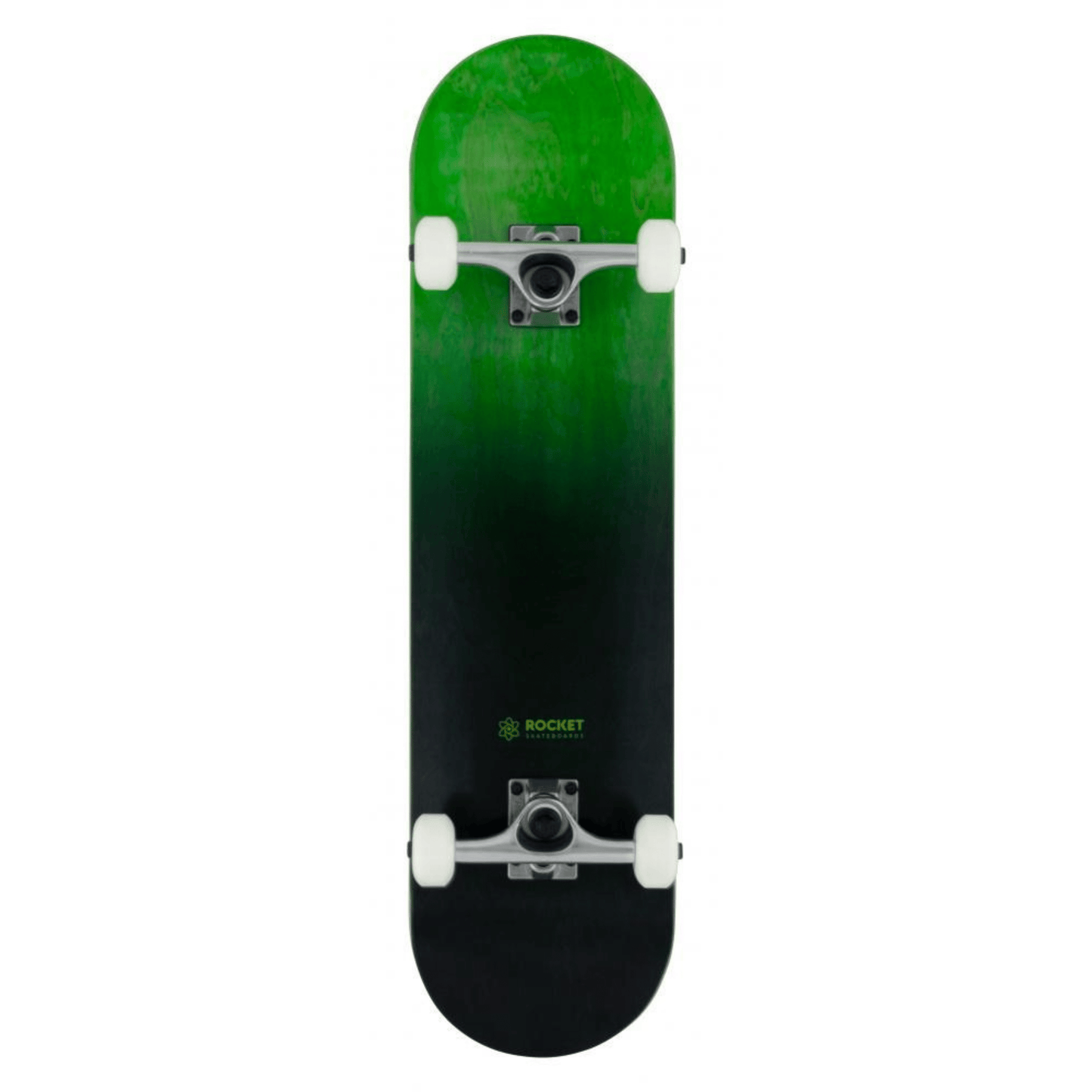 Rocket Complete Skateboard Double Dipped 8", Black/Green Complete Skateboards Rocket