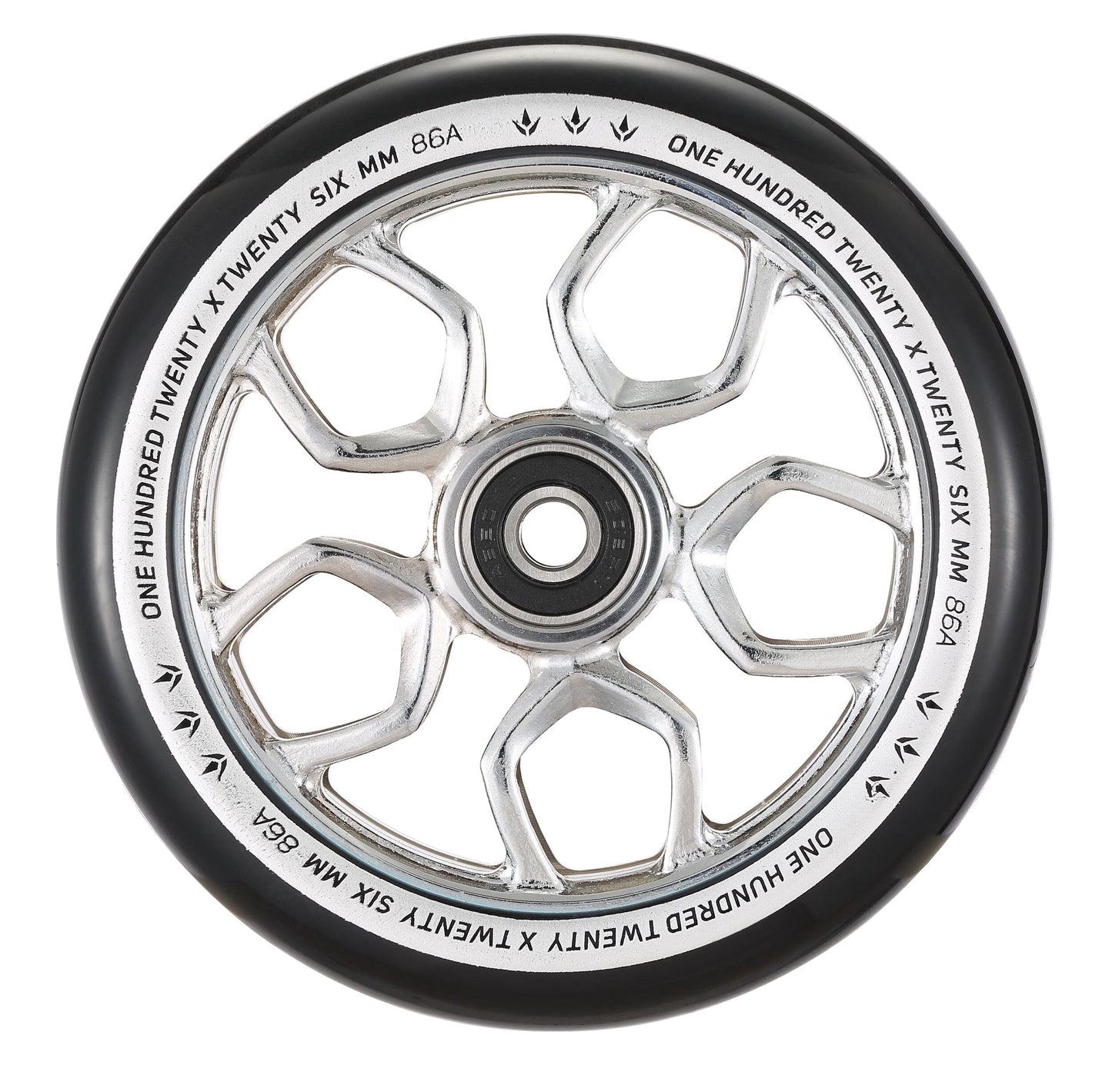 Blunt Lambo 120mm Scooter Wheel, Chrome/Black Scooter Wheels Blunt