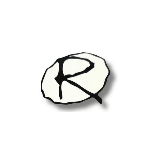 Rampworx "R" Sticker, White Accessories Rampworx Skatepark