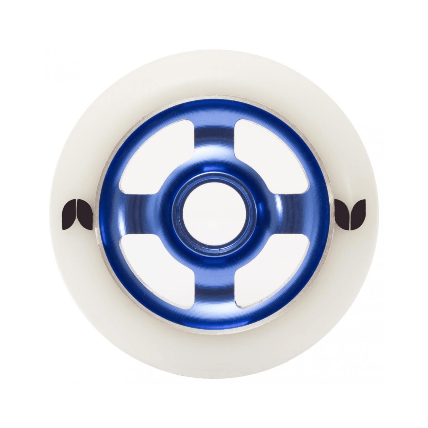 Blazer Pro Stormer 4 Spoke Scooter Wheel 100mm, White/Blue Scooter Wheels Blazer Pro