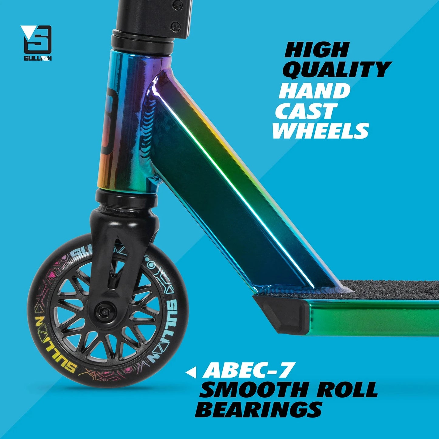 Sullivan Antic V2 Pro Complete Stunt Scooter, Oil Slick Complete Scooters Sullivan