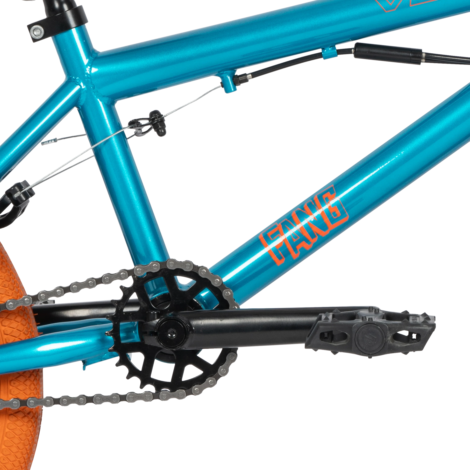 Venom Fang 16" Complete BMX With Stunt Pegs, Teal/Orange Complete BMX Venom