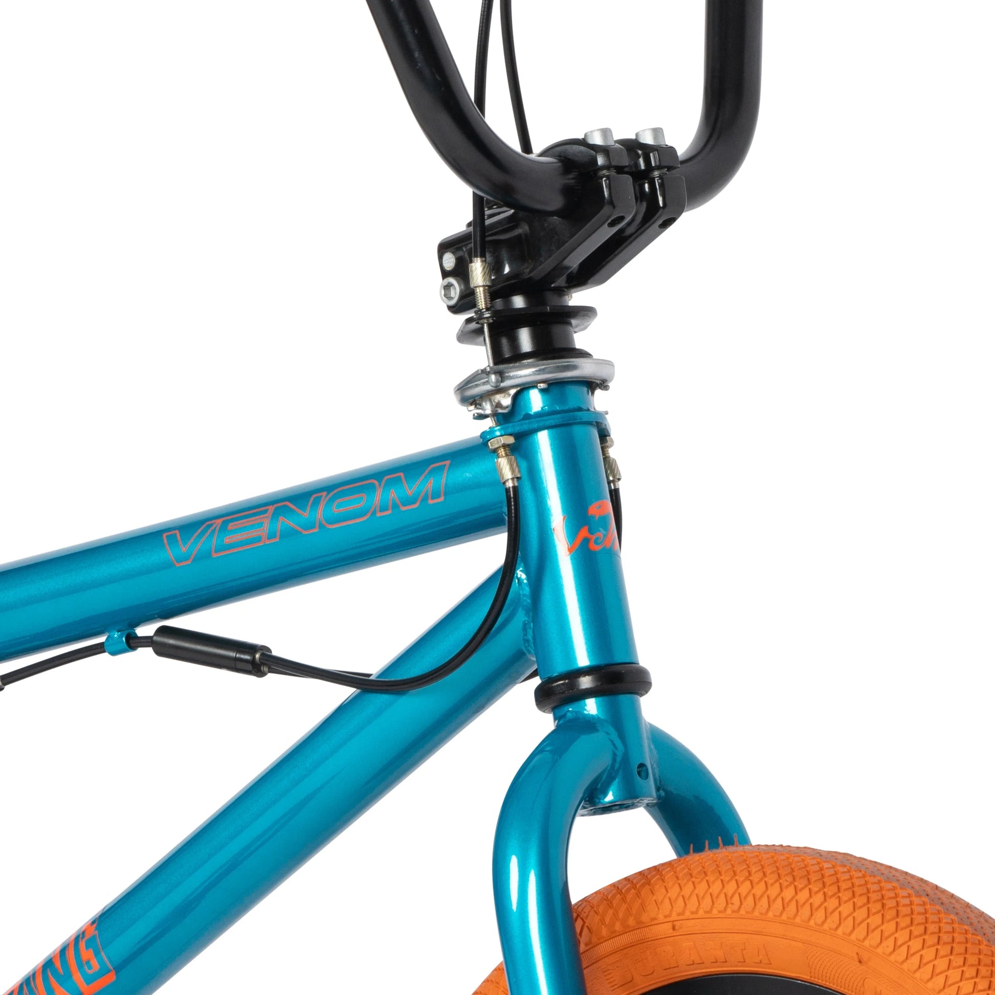 Venom Fang 16" Complete BMX With Stunt Pegs, Teal/Orange Complete BMX Venom