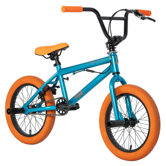 Venom Fang 16" Complete BMX With Stunt Pegs, Teal/Orange Complete BMX Venom