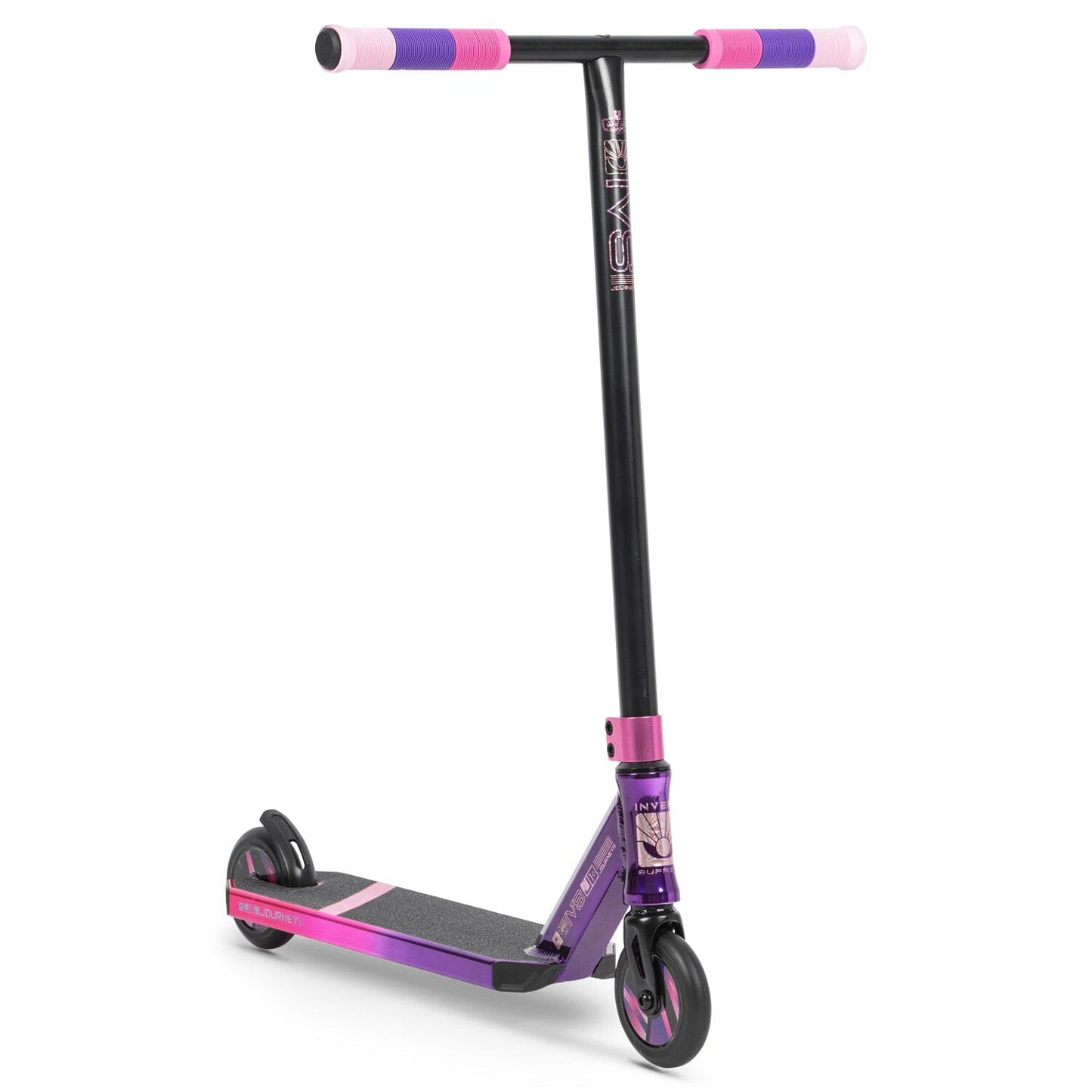 Invert Supreme Journey 1 + Complete Stunt Scooter, Tri Electro Pink/Pink/Purple Complete Scooters Invert Scooters