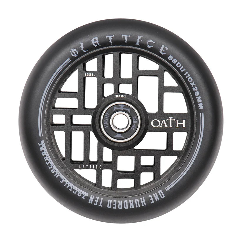 Oath Lattice Scooter Wheels 110mm, Black Scooter Wheels Oath