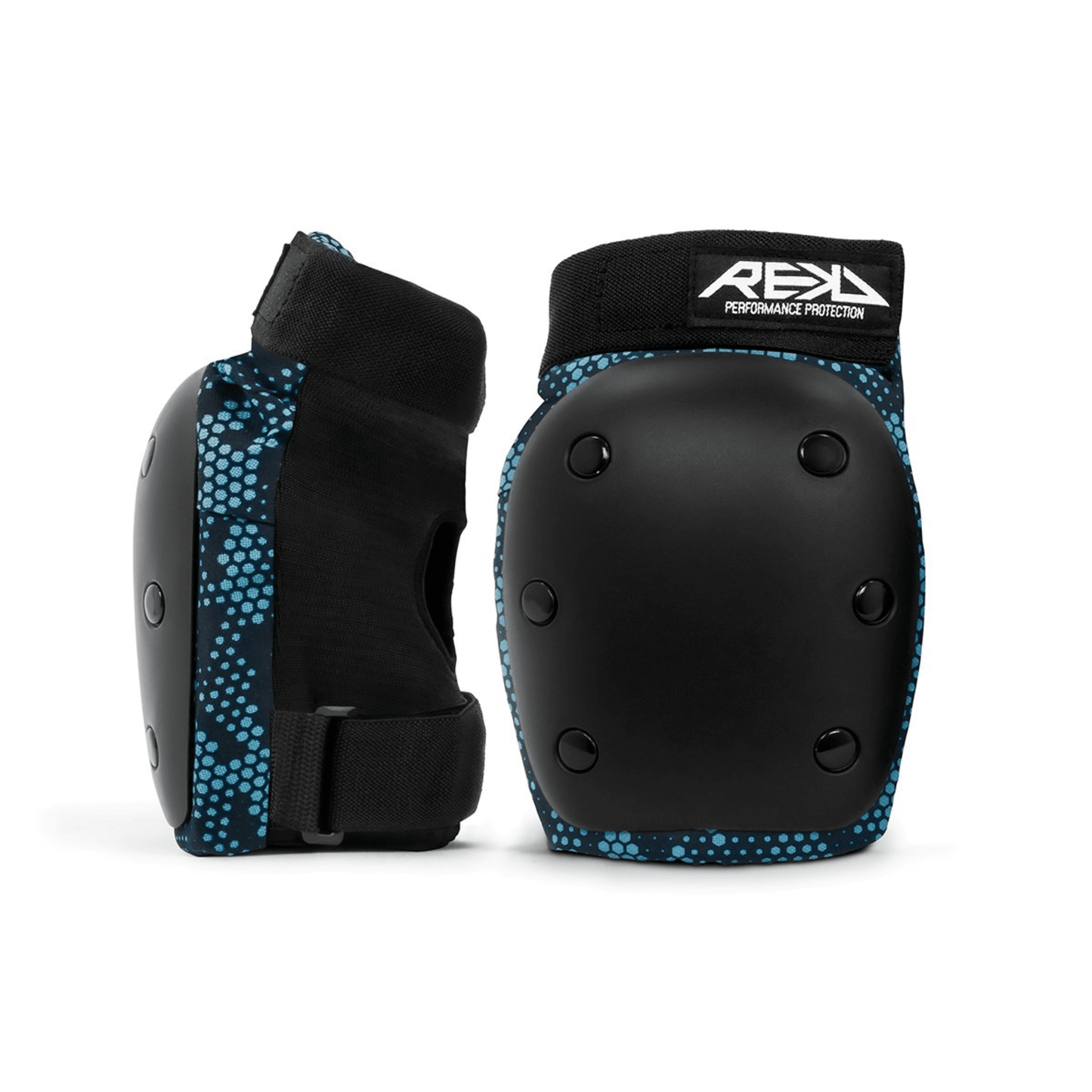 Rekd Youth Heavy Duty Double Pad Set, Black/Blue Protection REKD