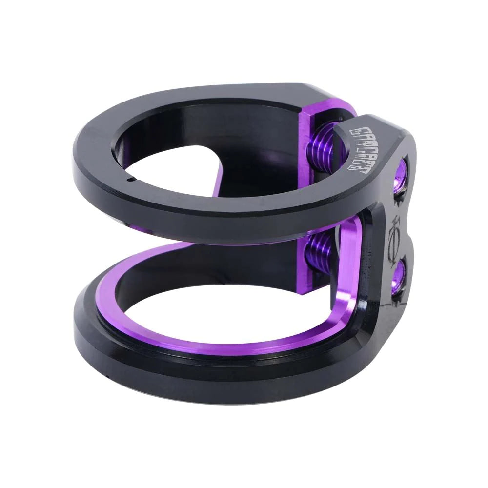 Oath Carcass 2 Bolt Clamp, Black/Purple Scooter Clamps Oath