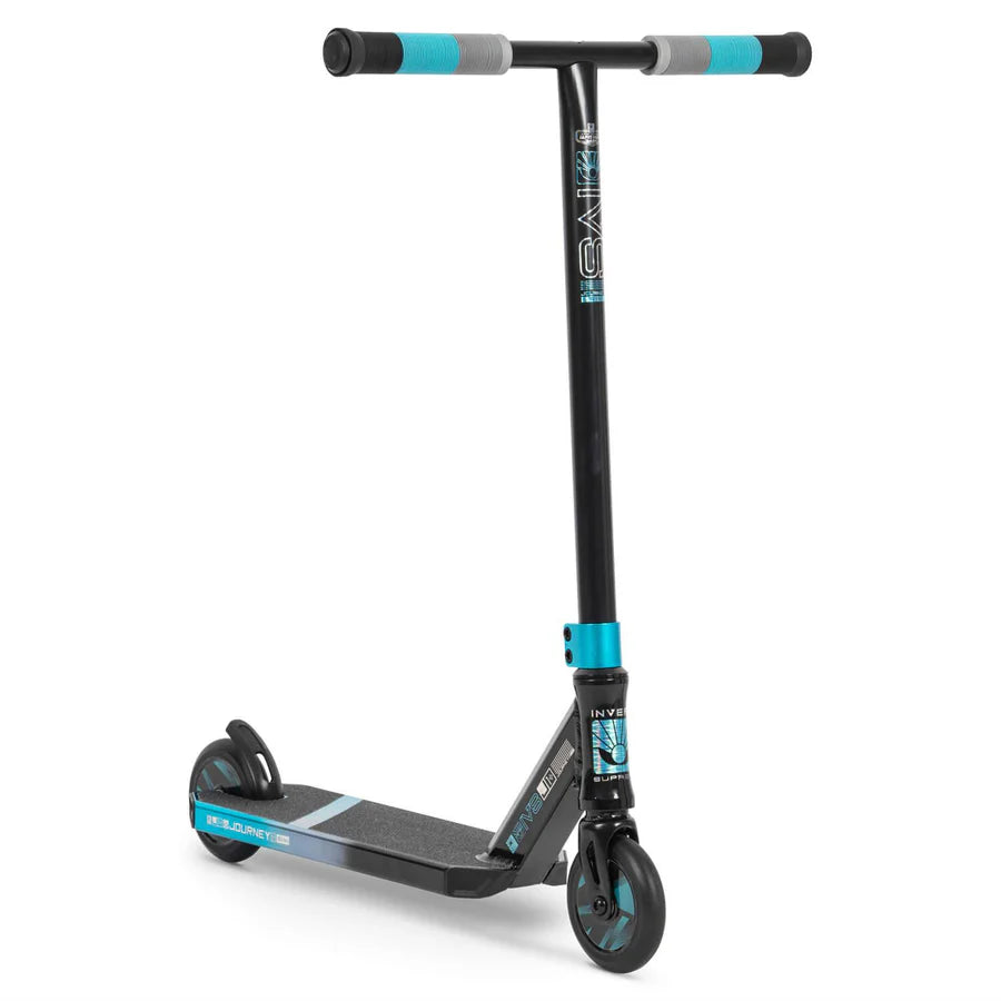 Invert Supreme Journey 1 + Mini Complete Stunt Scooter, Tri Electro Teal/Silver/Black Complete Scooters Invert Scooters