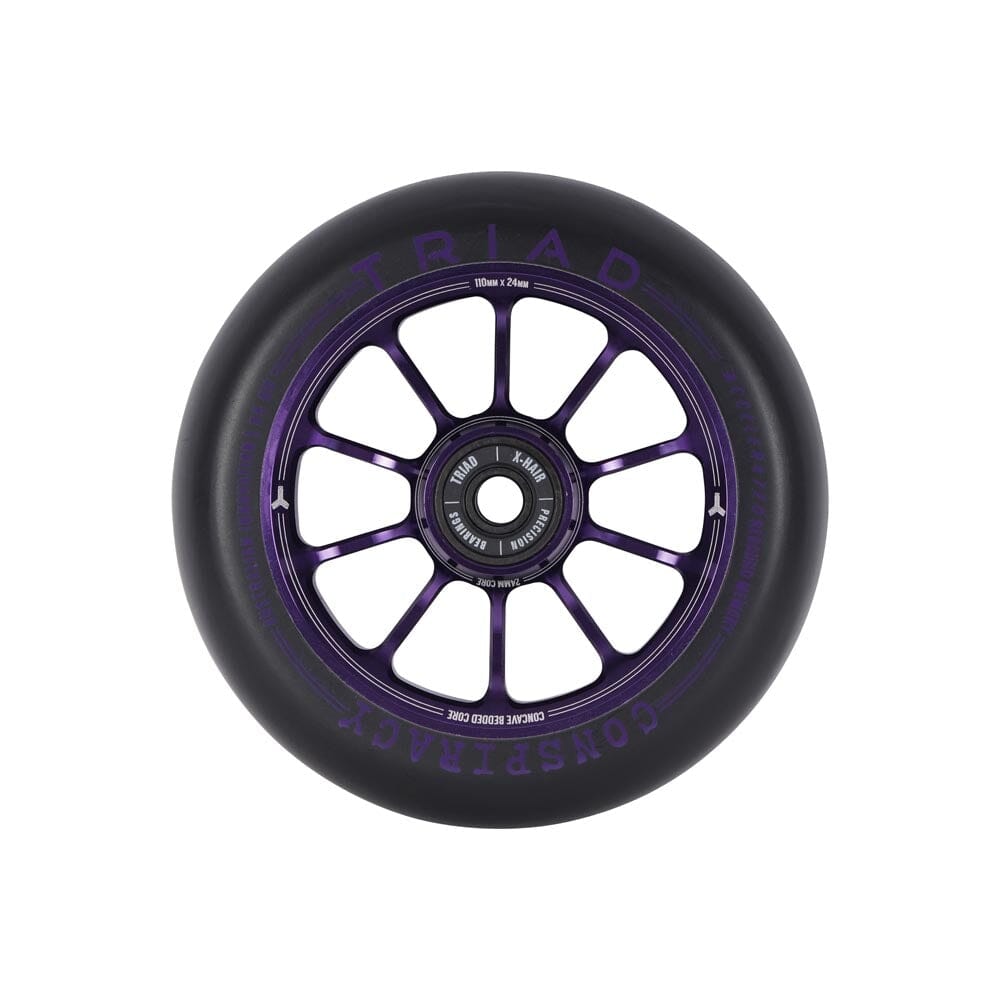 Triad Conspiracy Scooter Wheels 110mm (Pair), Ano Purple Scooter Parts Triad
