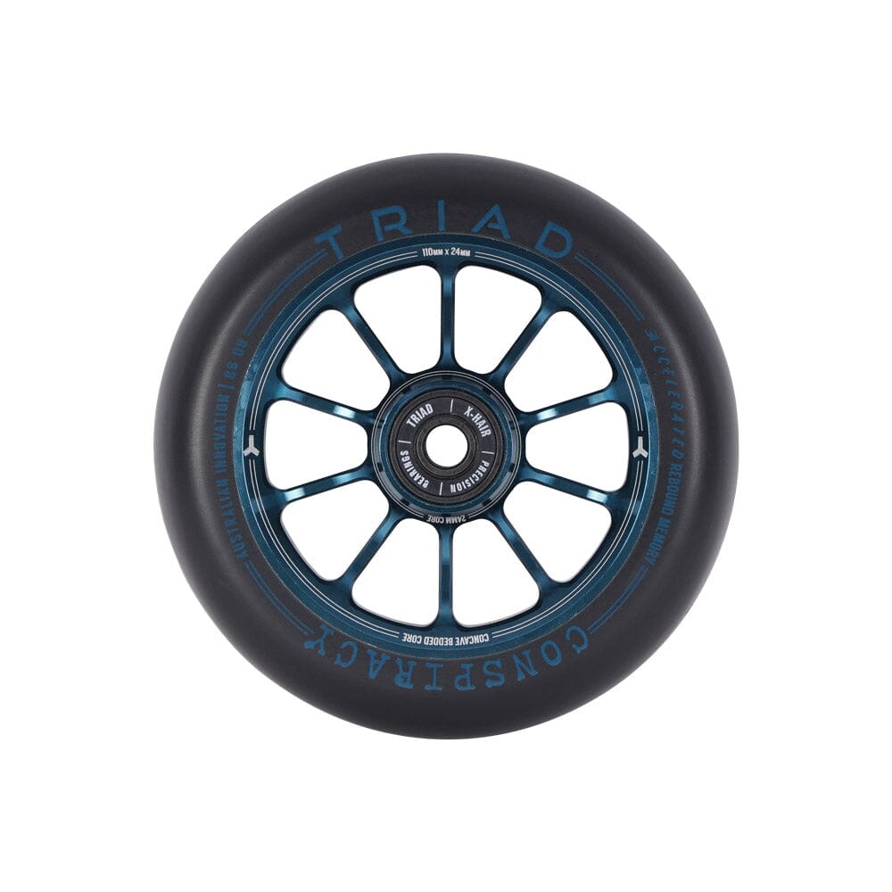 Triad Conspiracy Scooter Wheels 110mm (Pair), Ano Blue Scooter Parts Triad