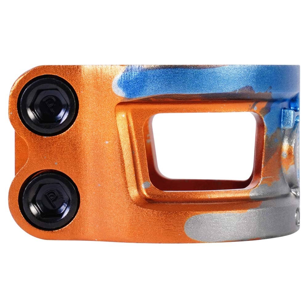 Oath Cage V2 Alloy HIC/IHC Scooter Clamp, Orange/Blue/Titanium Scooter Clamps Oath