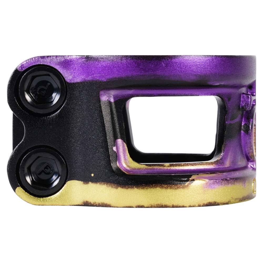 Oath Cage V2 Alloy HIC/IHC Scooter Clamp, Black/Purple/Yellow Scooter Clamps Oath