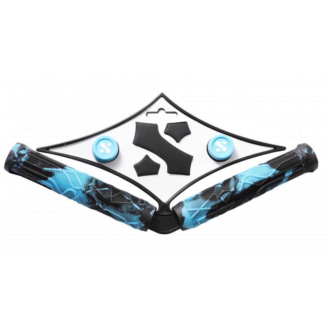 Sacrifice Spy Scooter Grips, Teal/Black scooter grips Sacrifice