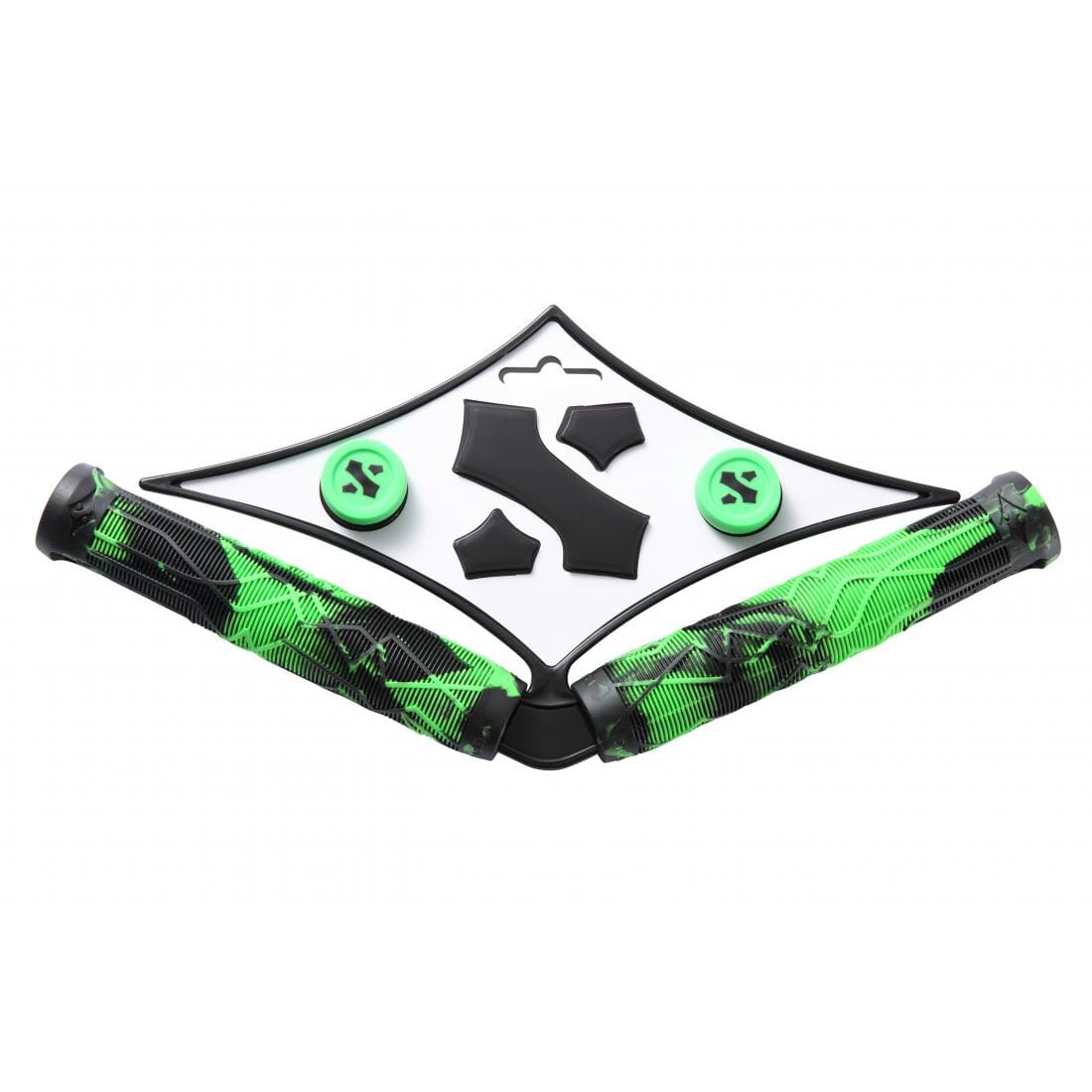 Sacrifice Spy Scooter Grips, Black/Green scooter grips Sacrifice