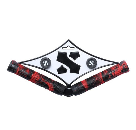 Sacrifice Spy Scooter Grips, Red/Black scooter grips Sacrifice
