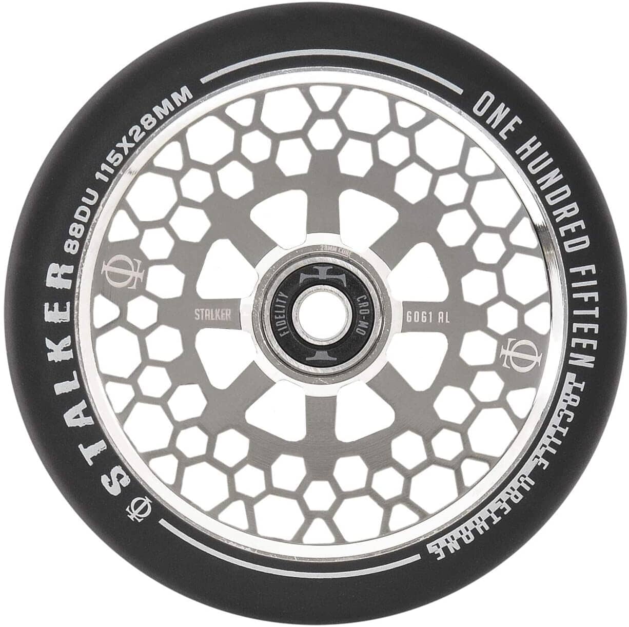 Oath Stalker Scooter Wheels 115mm X 28, Neo Silver Scooter Wheels Oath