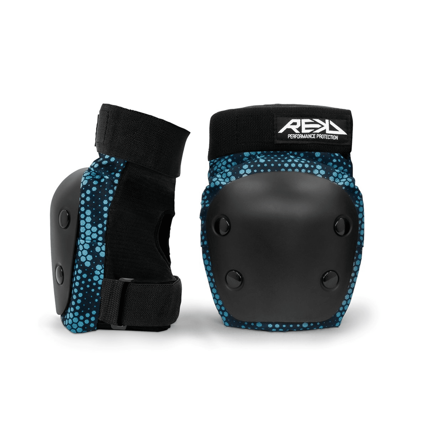 Rekd Youth Heavy Duty Double Pad Set, Black/Blue Protection REKD
