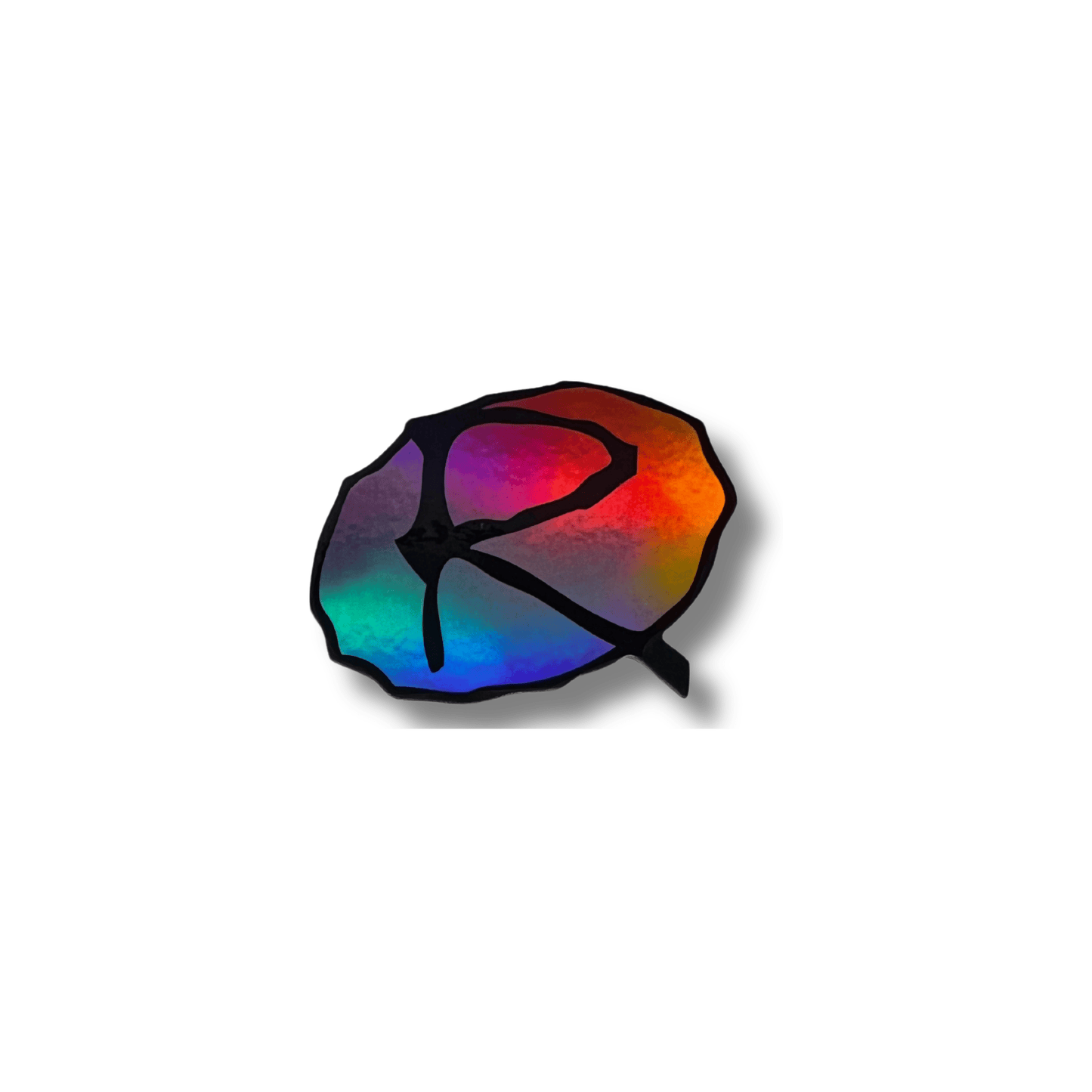 Rampworx "R" Sticker, Shiny Rainbow Accessories Rampworx Skatepark