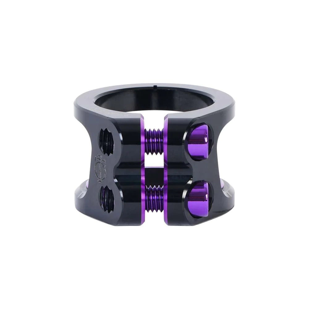 Oath Carcass 2 Bolt Clamp, Black/Purple Scooter Clamps Oath