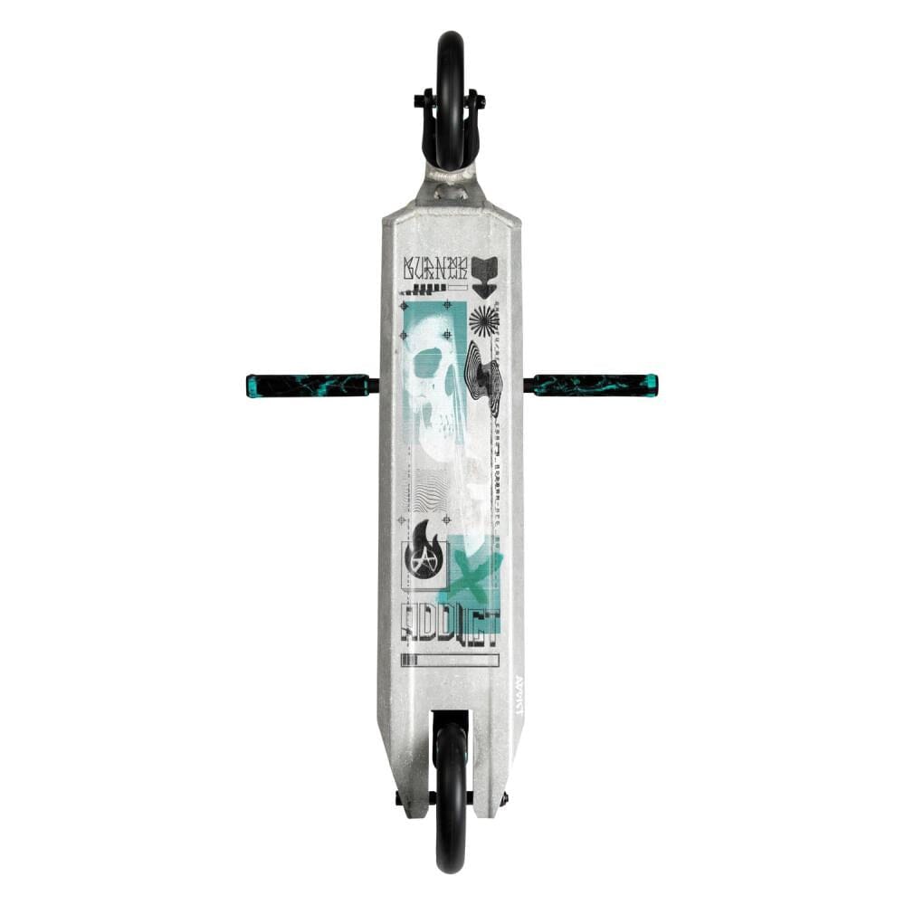 Addict Burner Glitch Complete Stunt Scooter, Black/Raw Complete Scooters Addict
