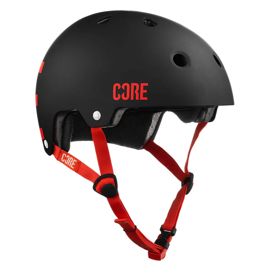 Core Street Helmet, Black/Red Protection CORE