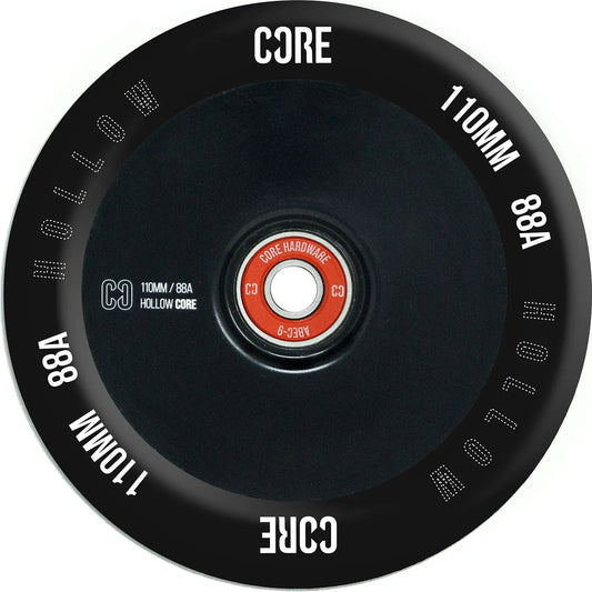 CORE Hollow Stunt Scooter Wheel V2 110mm - Black Scooter Wheels CORE