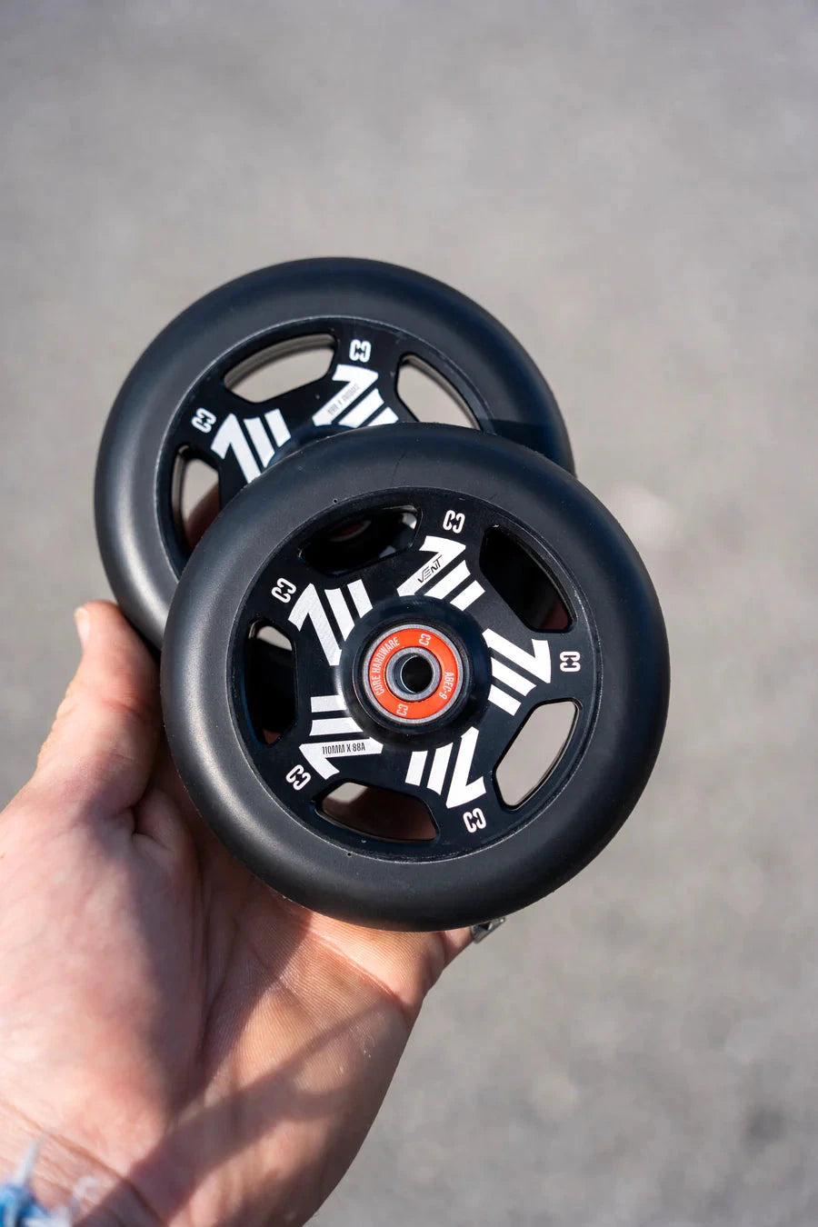 CORE Vent Hollow Scooter Wheel 110mm – Black Scooter Wheels CORE