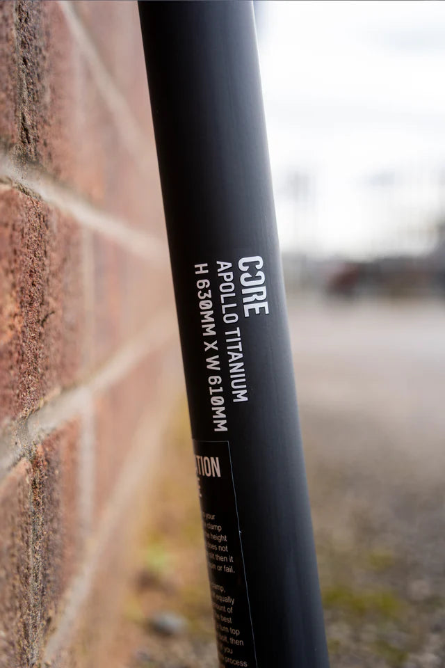 CORE Apollo Titanium 630mm Stunt Scooter Bars SCS/HIC - Black Scooter Bars CORE
