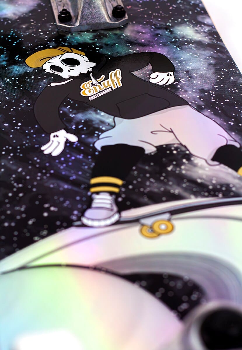 Enuff Skully Hologram Complete Skateboard, Black Complete Skateboards Enuff
