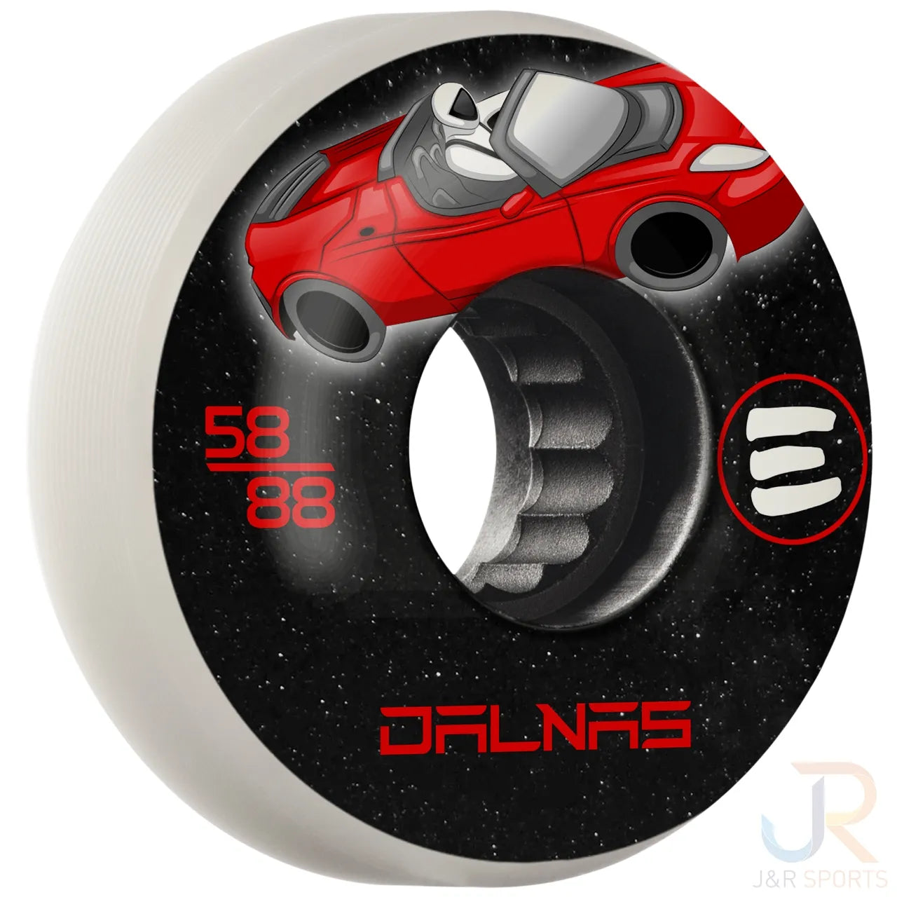 Eulogy Jeff Dalnas Rocket Man Aggressive Skate Wheels, Retro (4-Pack) - 58mm/88a Aggressive Skates Undercover