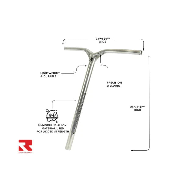 Root Industries Invictus HMA 610mm Y-Bar, Mirror Scooter Bars Root Industries