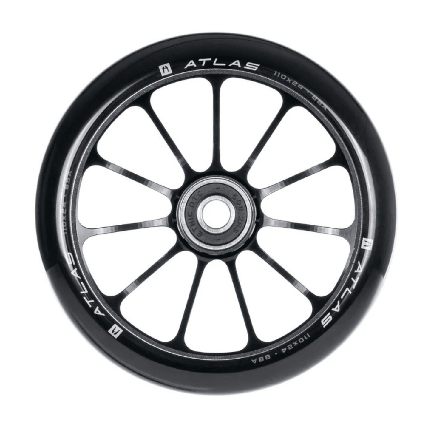 Ethic Atlas Scooter Wheel 110mm, Black/Black Scooter Wheels Ethic DTC