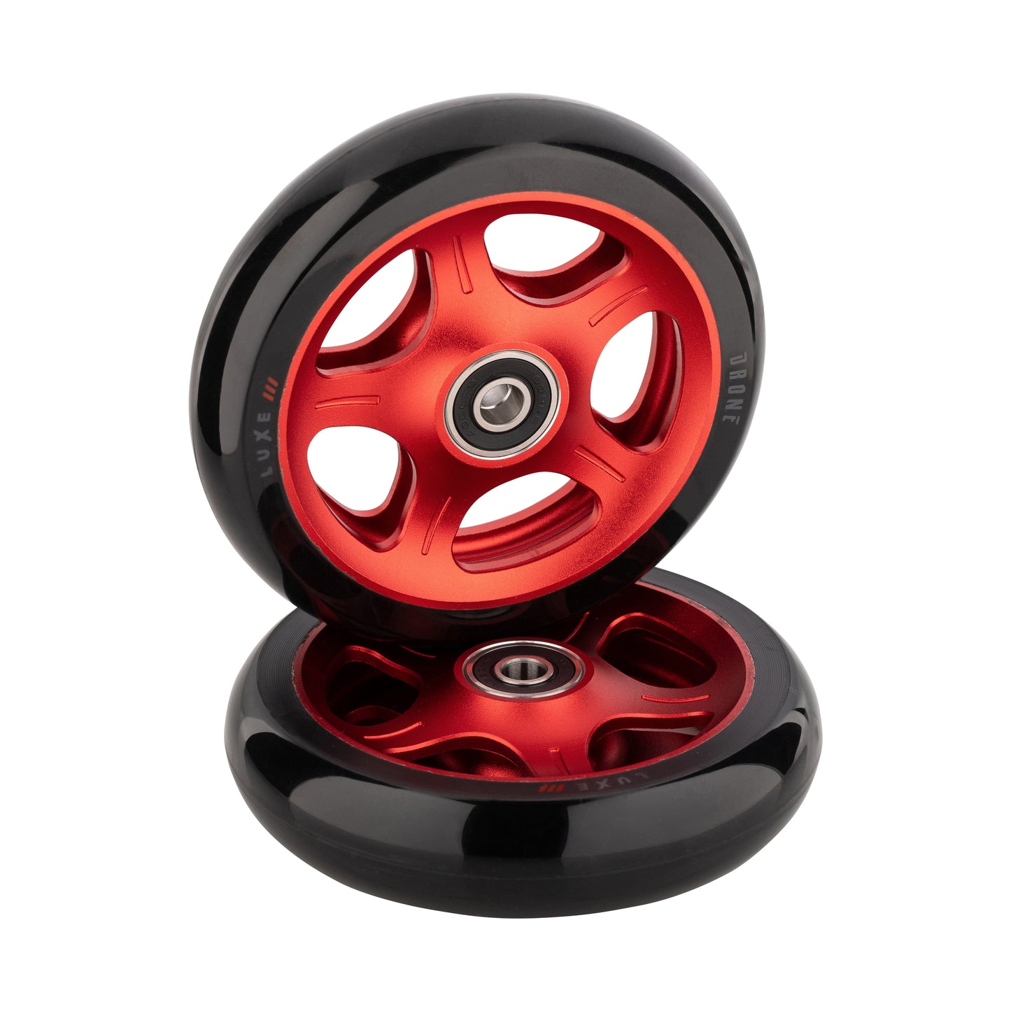 Drone Luxe 3 Dual-Core Feather-Light Scooter Wheel 110mm, Red Scooter Wheels Drone