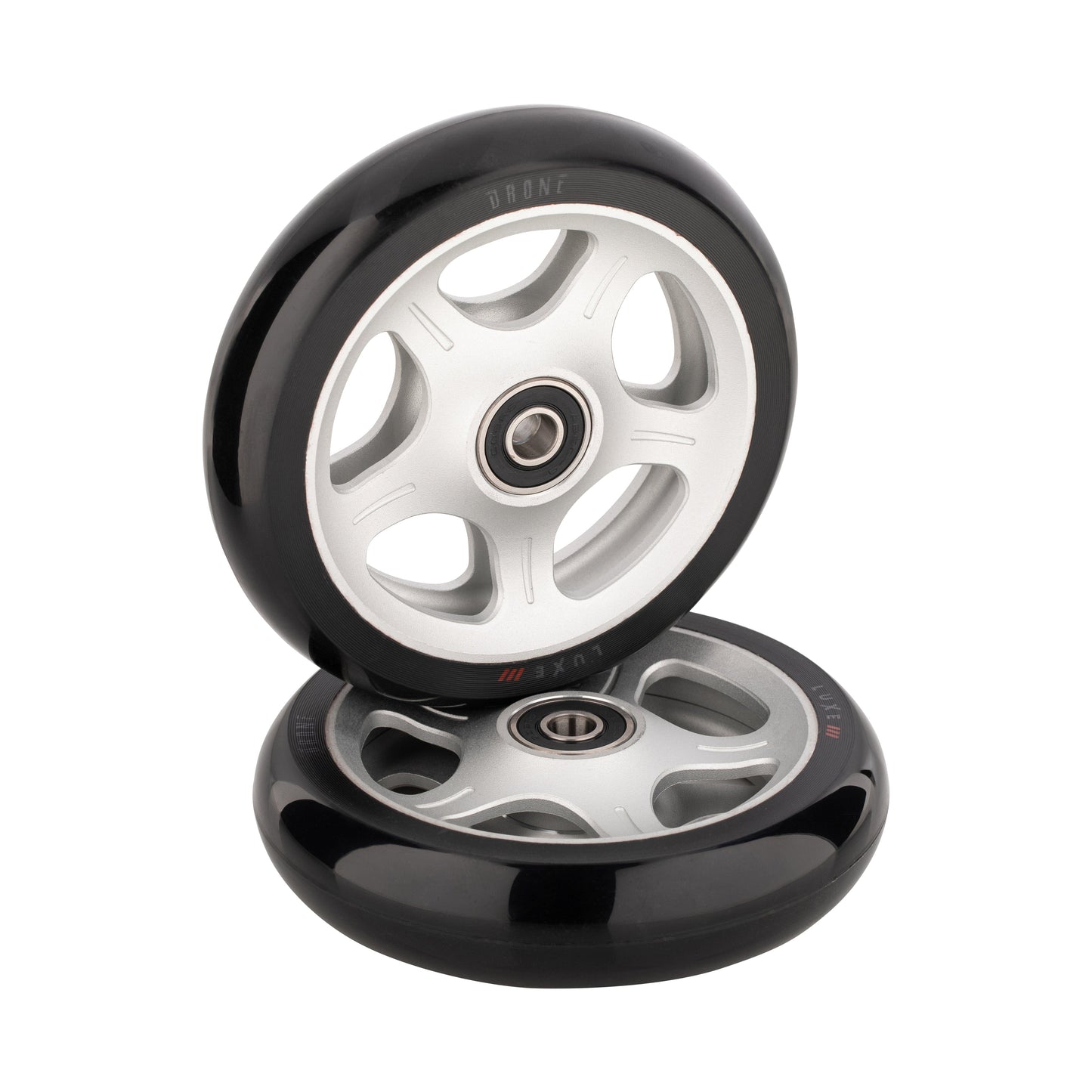 Drone Luxe 3 Dual-Core Feather-Light Scooter Wheel 110mm, Silver Scooter Wheels Drone