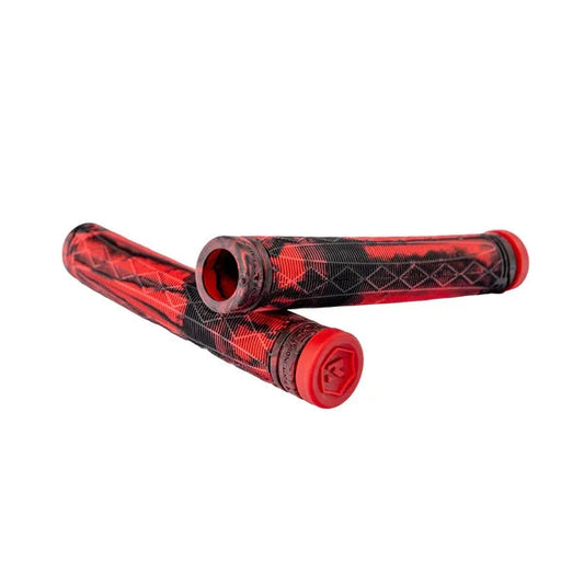 Root Industries Fractal Grips, Red/black Scooter Grips Root Industries