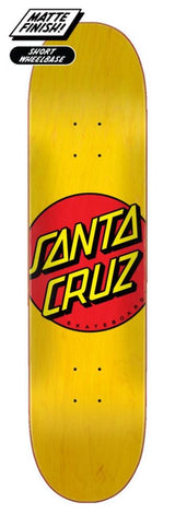 Santa Cruz Classic Dot Skateboard Deck 7.75", Yellow
