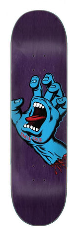 Santa Cruz Screaming Hand Skateboard Deck 8.375", Purple
