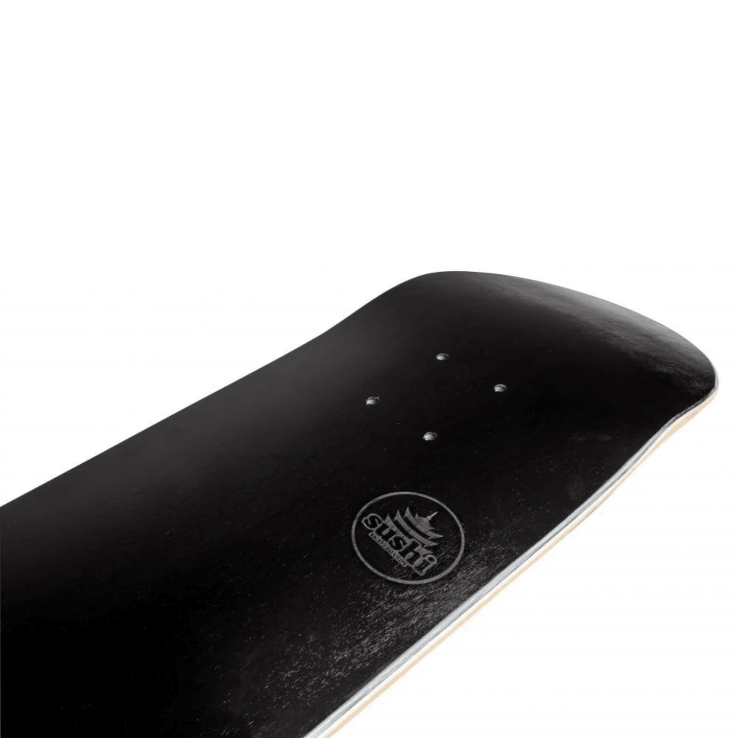 Sushi Pagoda Stamp Black Skateboard Deck, 8" Skateboard Deck Sushi