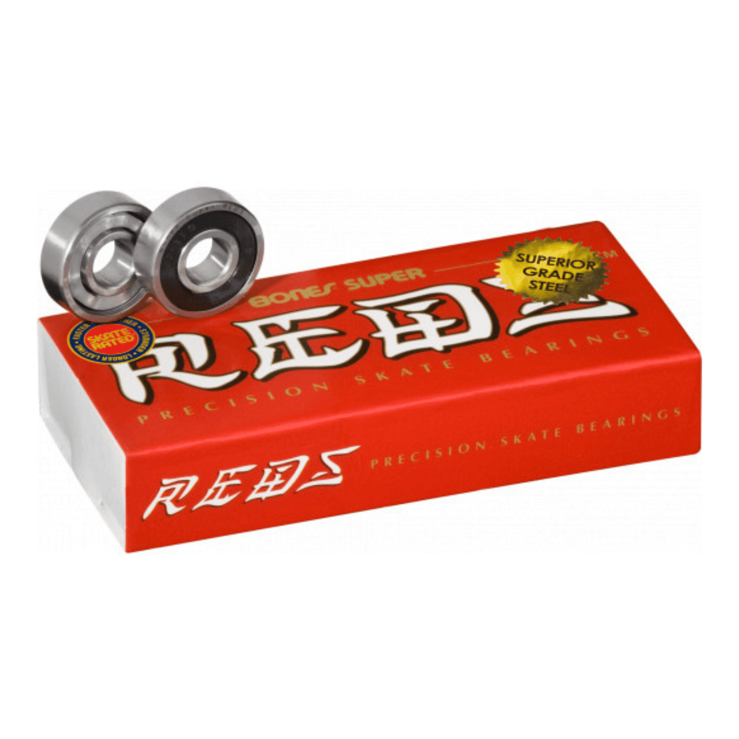 Bones Super Reds Precision Skate Bearings, 16 Pack Skateboard Parts Bones