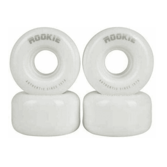 Rookie Quad Skate Wheels Pack of 4, Disco White Quad Roller Skates Rookie