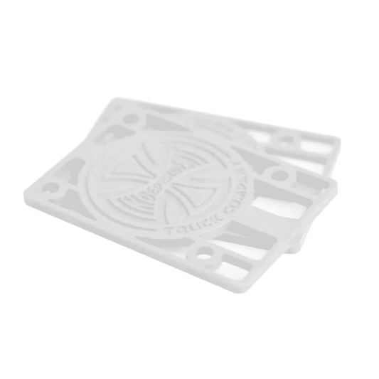 Independent Trucks 1/4" Skateboard Riser Pads, White Skateboard Parts Independent