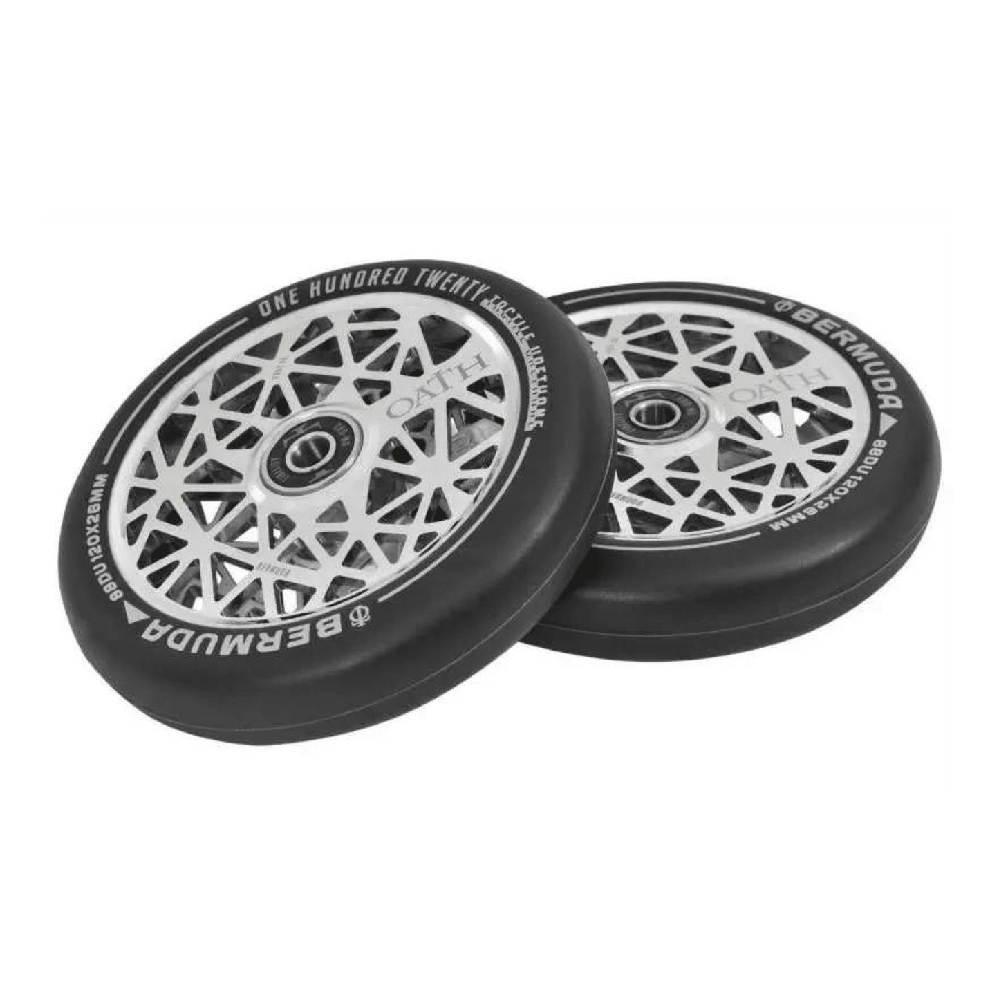 Oath Bermuda Scooter Wheels 120mm, Neo Silver Scooter Wheels Oath