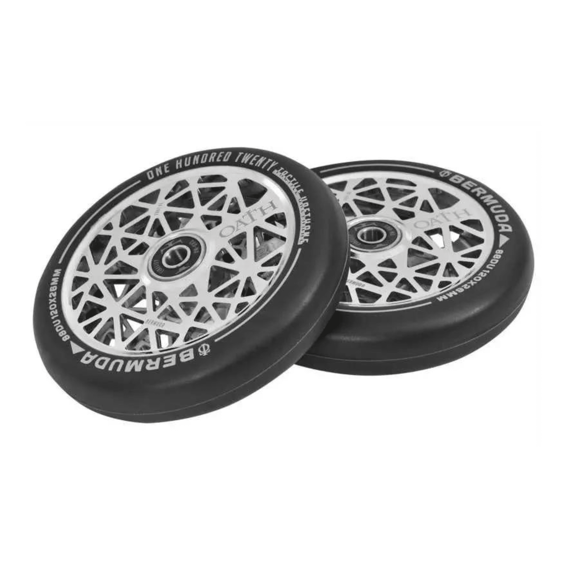 Oath Bermuda Scooter Wheels 120mm, Neo Silver Scooter Wheels Oath