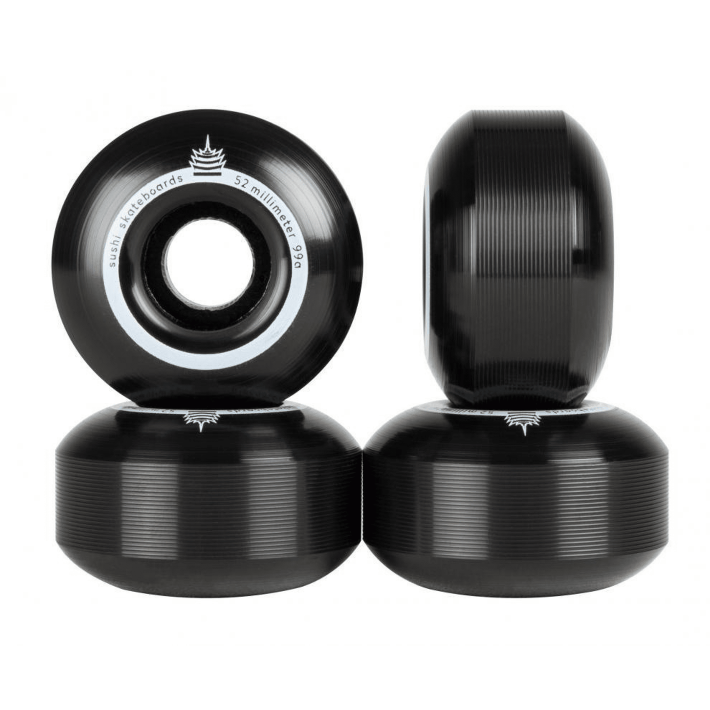 Sushi Pagoda Team V2 Skateboard Wheels, Black Skateboard Wheels Sushi